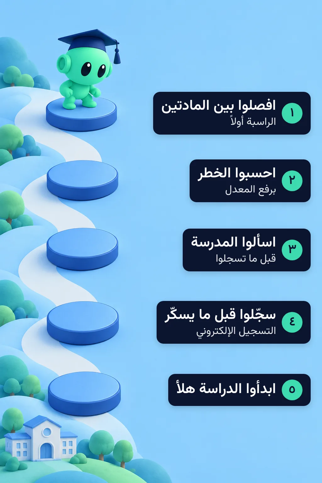 خمس خطوات قبل إعادة مادة بالتكميلي