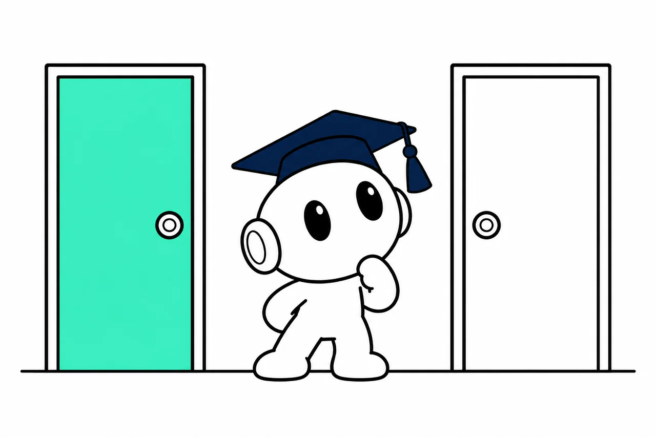 زكي واقف قدام بابين وبفكر أي واحد يفتح