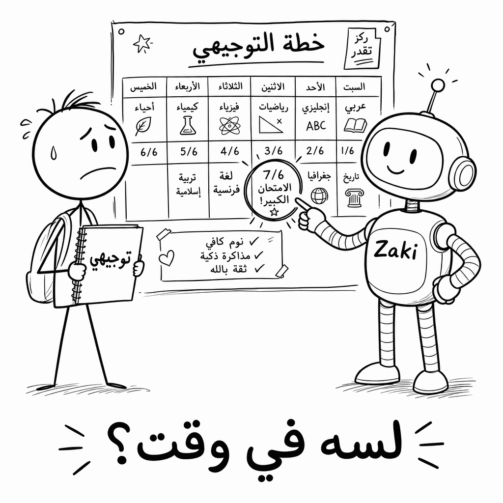 دراسة ومراجعة التوجيهي مع زكي