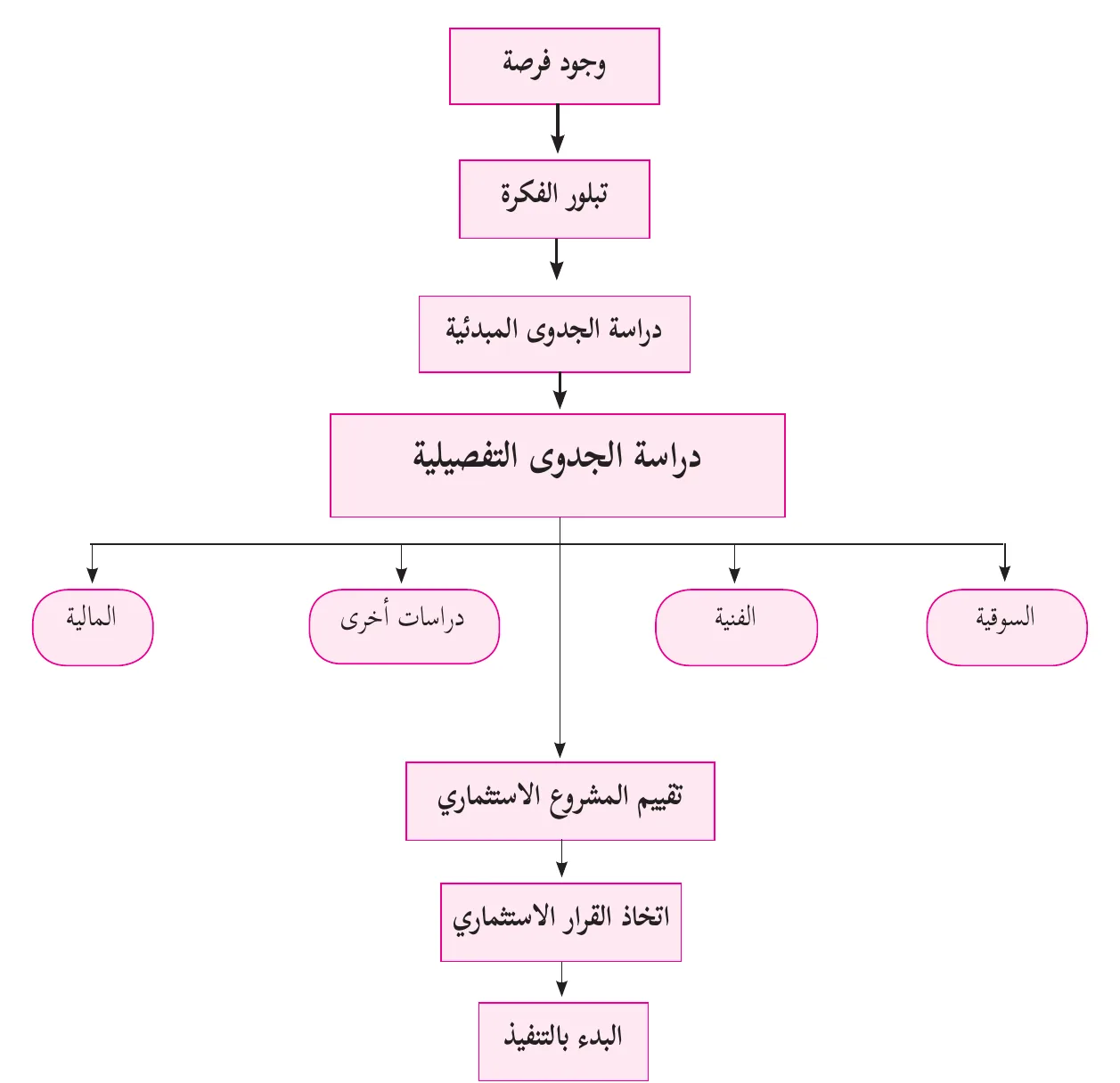 شكل (٣-٣) مراحل اتخاذ القرار الاستثماري