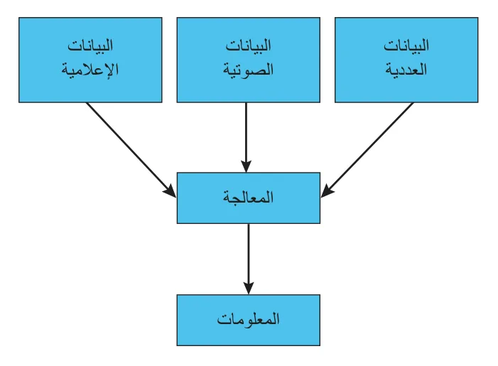 الشكل 1.3 معالجة البيانات البسيطة.