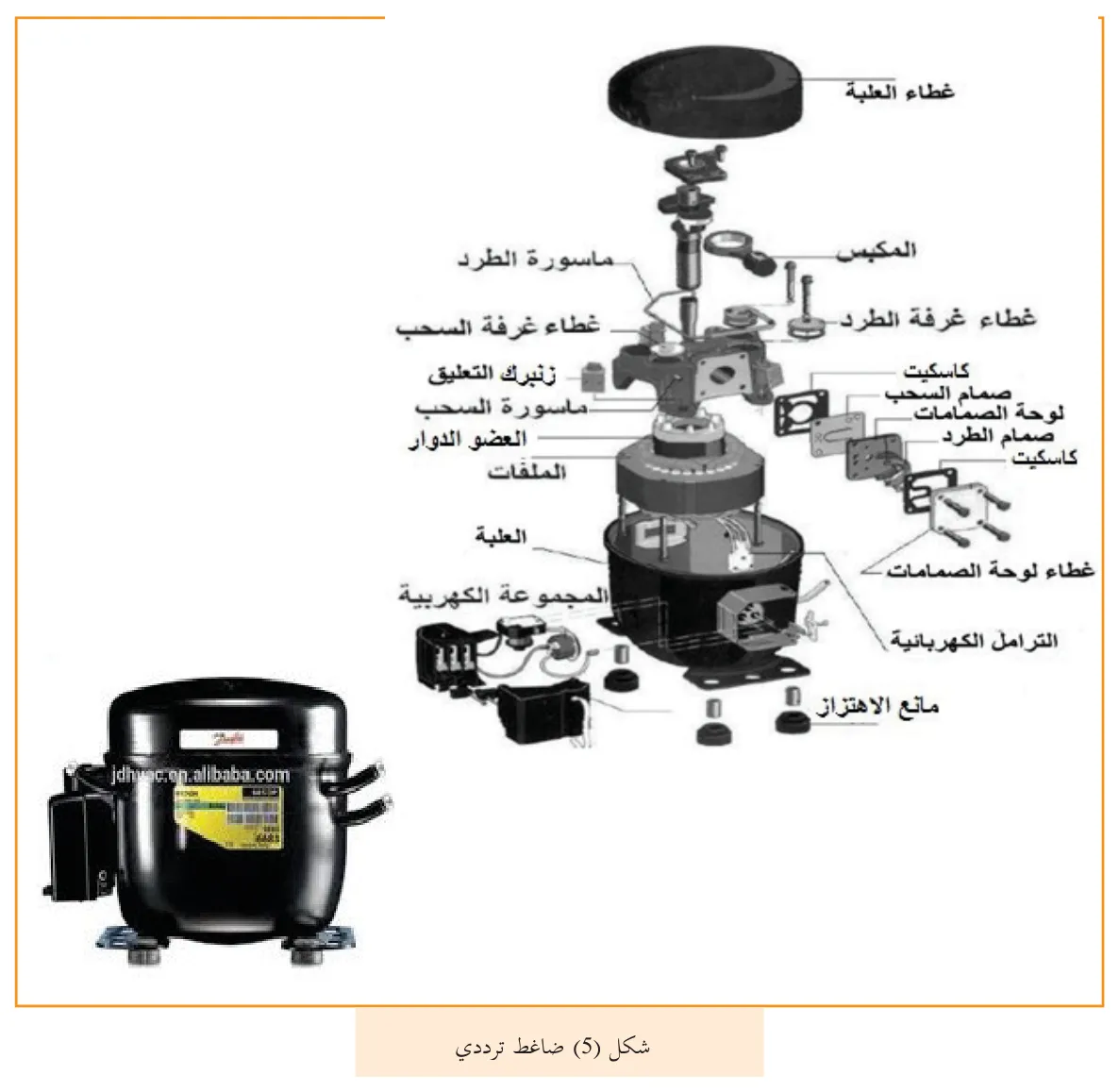 شكل (5) ضاغط ترددي