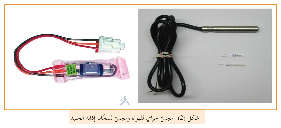 شكل (2) مجس حراري للهواء ومجس لسخان إذابة الجليد