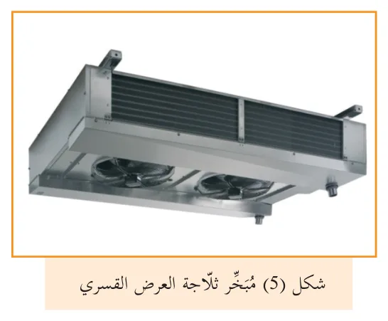 شكل (5) مُبَخِّر ثلّاجة العرض القسري
