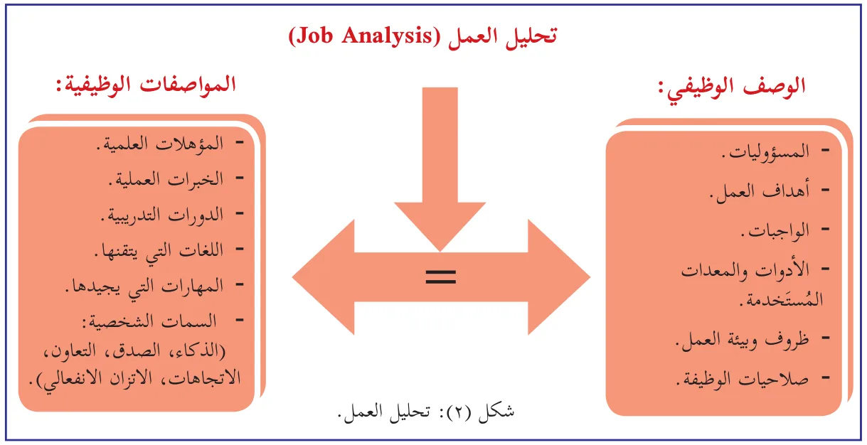 شكل (٢): تحليل العمل.