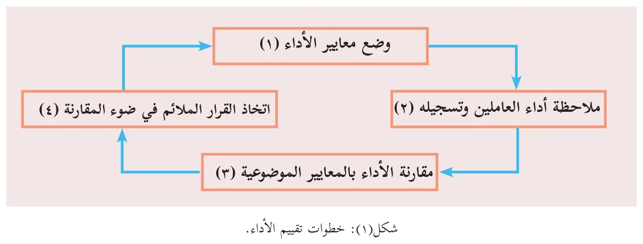 شكل (١): خطوات تقييم الأداء.