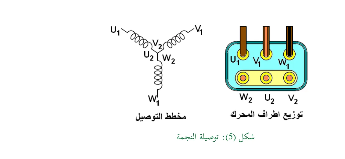 شكل (5): توصيلة النجمة