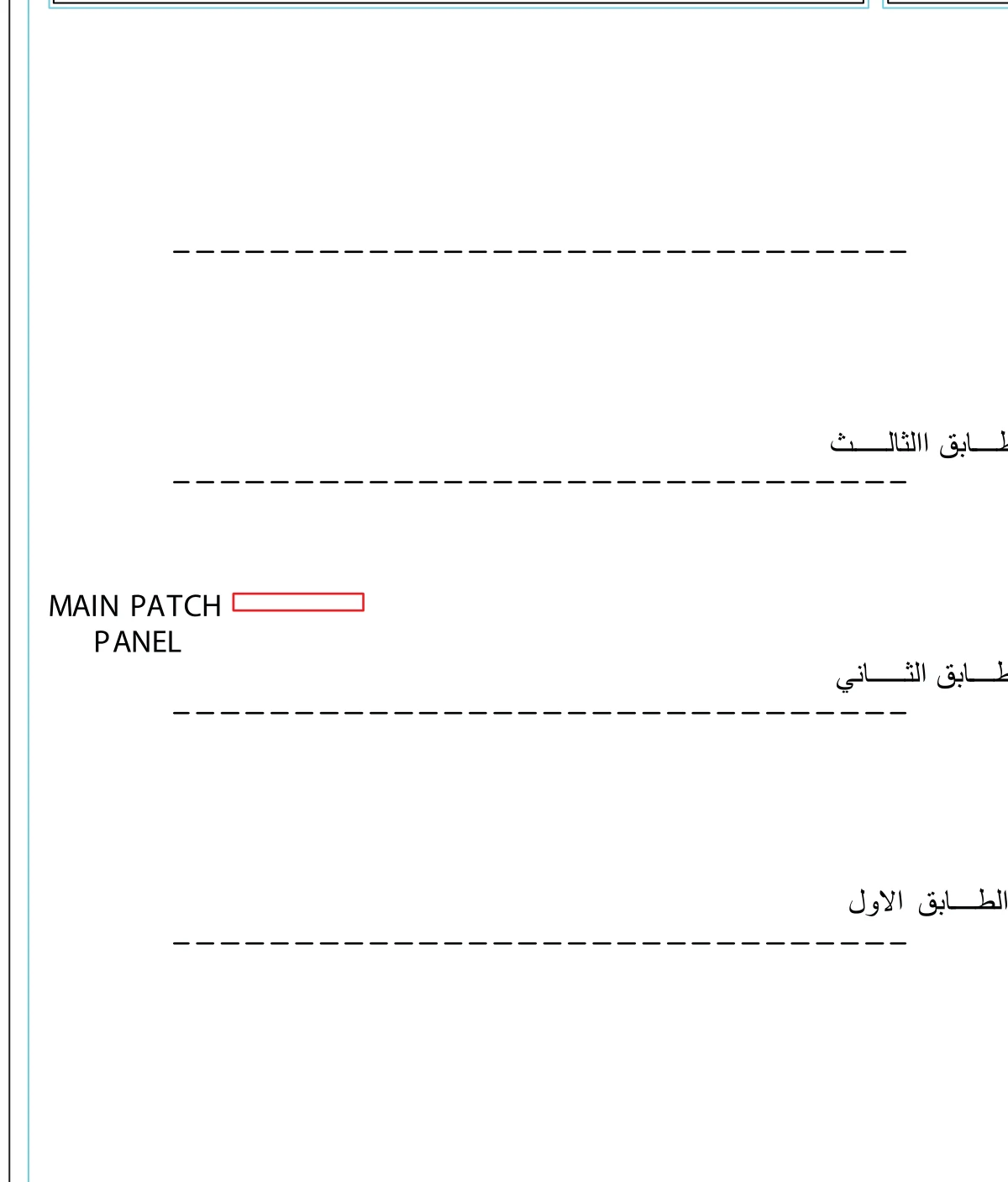 شبكة حاسوب في مبنى مكون من ثلاثة طوابق