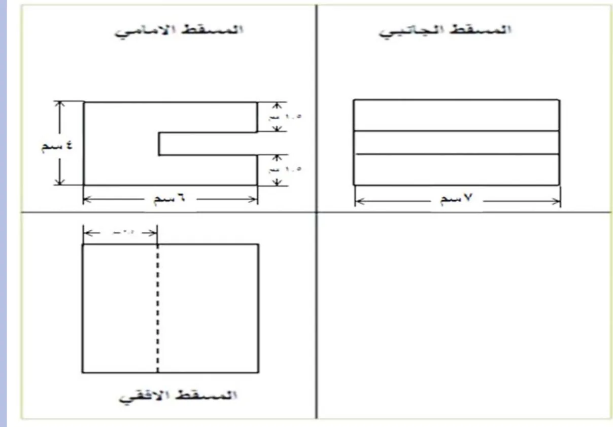 نشاط ٧: المساقط المبينة بالشكل الآتي