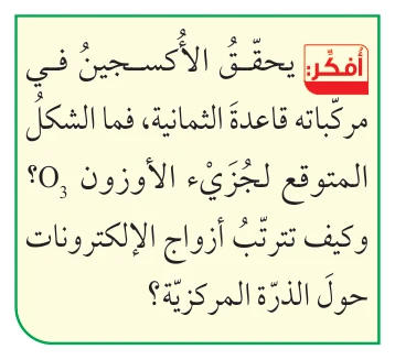 الشكل (11): الشكل الفراغي لجزيء الماء