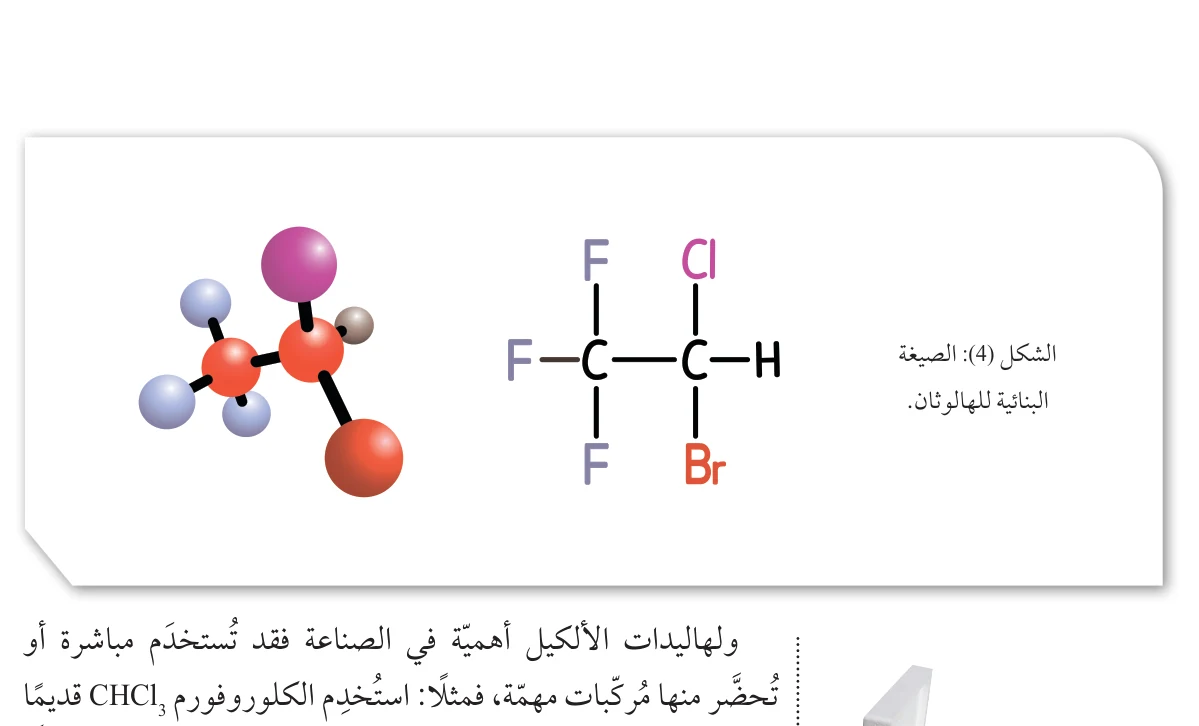 الشكل (4): الصيغة البنائية للهالوثان