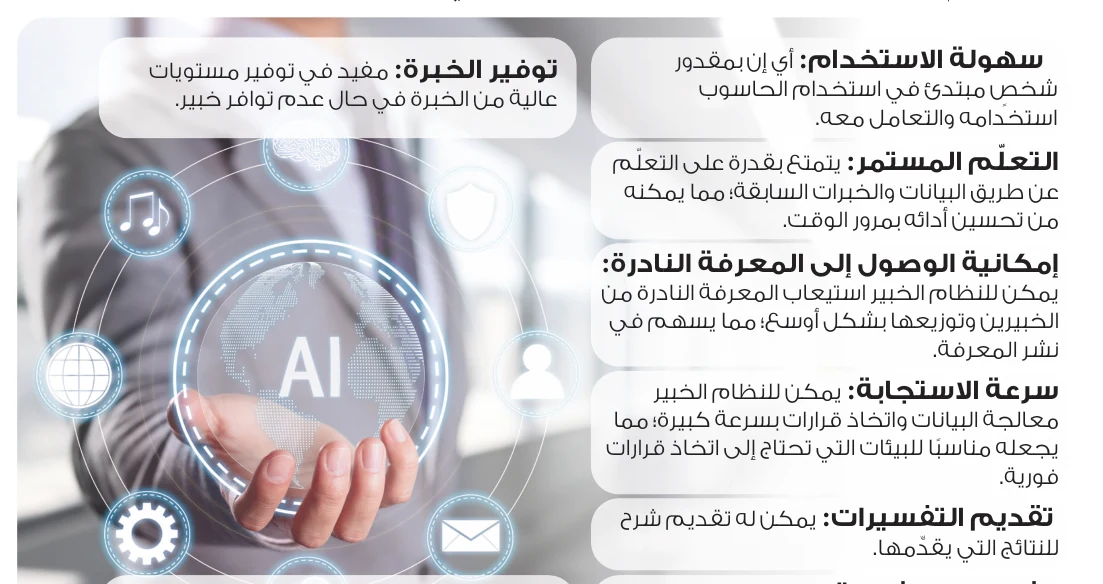 الشكل (1-2): ميزات النظام الخبير
