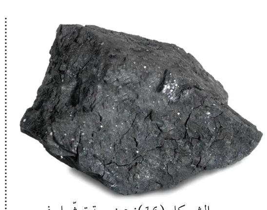 الشكل (16): عينـة تمثّـل فحـم اللغنيـت (الفحـم البنـي).
