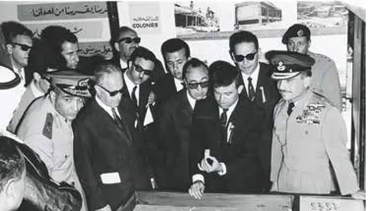 الصورة 5: الملك الحسين بن طلال يفتتح سدّ المخيبة في يوم الاستقلال في عام 1966م