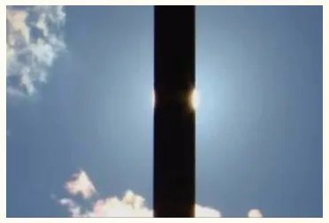 أطرح سؤالًا: يُمثّل الشكل المجاور صورة عمود التُقطت في النهار والشمس تختفي خلفه، أطرح سؤالًا يتعلّق بالظاهرة العلمية التي تعرضها الصورة، وكيف تحدث. أستخدم الأرقام: أُجريت تجربة يانغ لقياس الطول الموجي لضوء أحادي اللون، فكانت المسافة بين الشقّين (1.4 mm). وكانت المسافة بين الحاجز والشقّين (140 cm)، وعند قياس المسافة بين الهدبين المضيئين الأول والثالث كانت (1.2 mm). أحسبُ مقدار الطول الموجي للضوء. أستخدم الأرقام: في تجربة باستخدام محزوز حيود مكتوب عليه 250 خطًّا في كلّ ملمتر. كانت زاوية الحيود التي يميل بها الهدب المضيء الثاني (n₂) بمقدار (15°). ما مقدار الطول الموجي للضوء المستخدم في التجربة؟