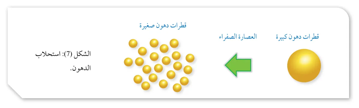 الشكل (7): استحلاب الدهون.