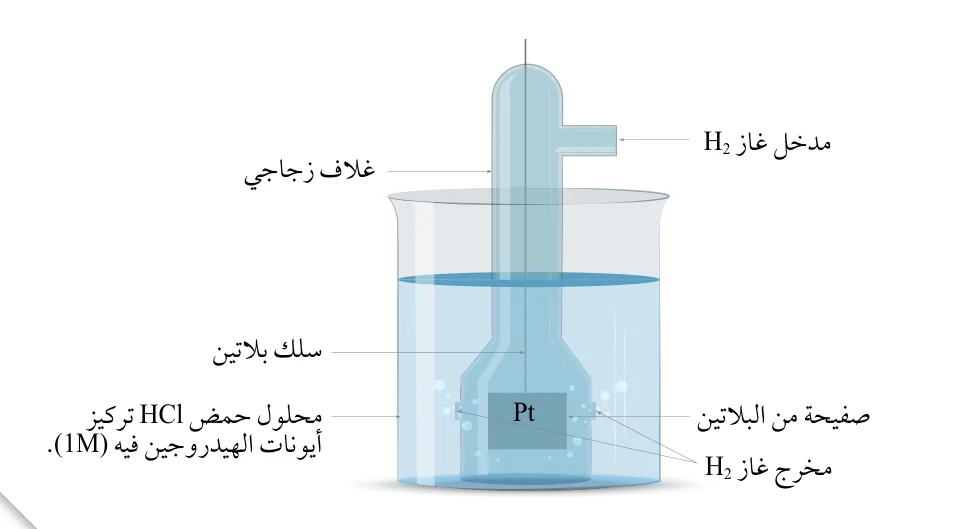 الشكل (6): قطب الهيدروجين المعياري