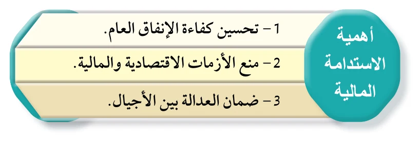الشكل (2): أهمية الاستدامة المالية