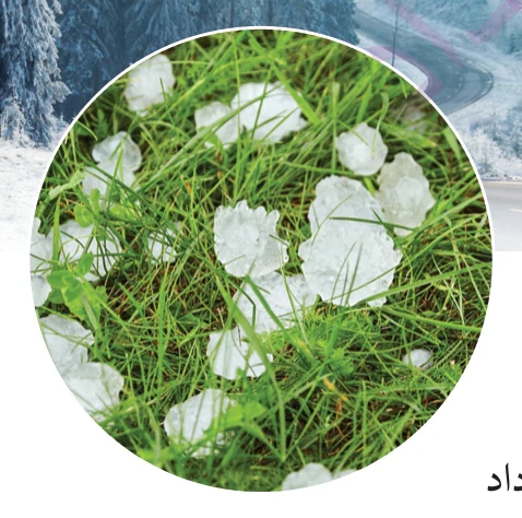 الشكل (24): حبّات البرَد.