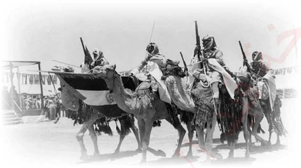 الصورة (4): قوات الهجّانة في احتفالات يوم إعلان استقلال الأردن في 25 أيار 1946م.