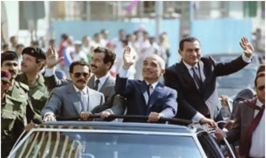 الصورة (10): رؤساء الدول الأربعة لمجلس التعاون العربي.