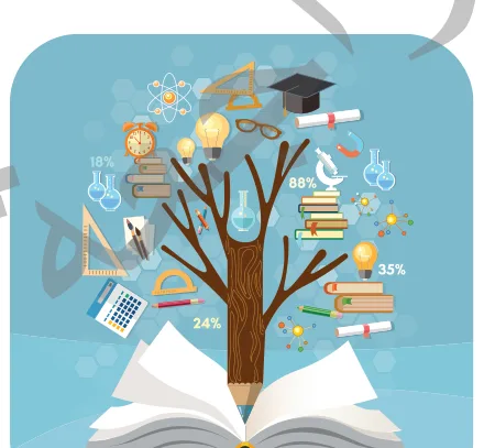 شجرة المعرفة فوق كتاب مفتوح