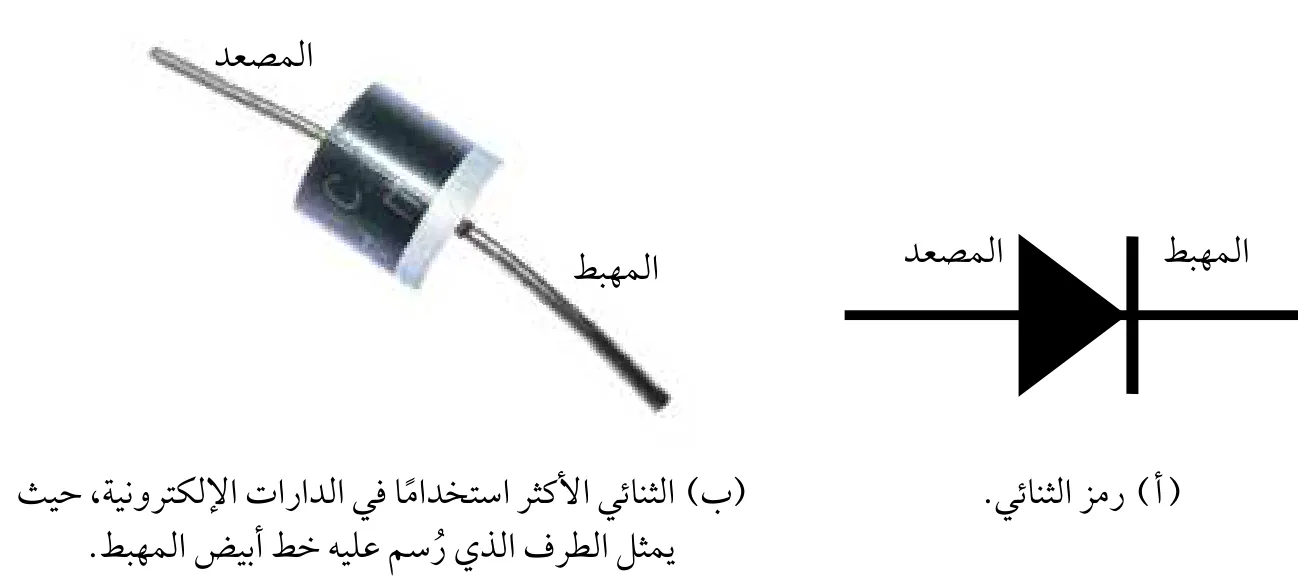 الشكل (20): الثنائي ورمزه في الدارات الإلكترونية.