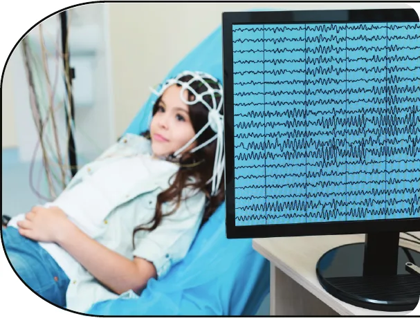 فتاة تخطيط الدماغ